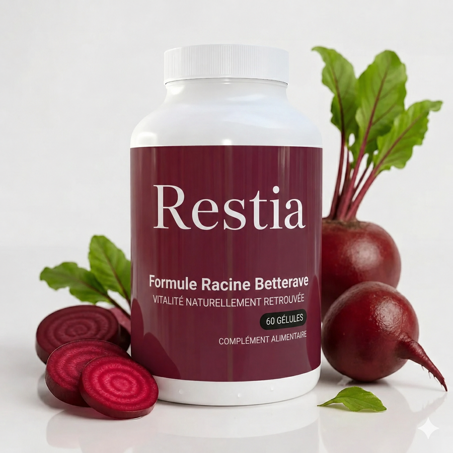 Restia bottle with beets