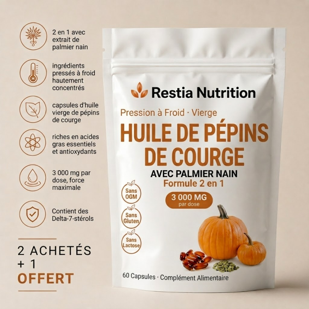 Capsules Premium d'Huile de Pépins de Courge