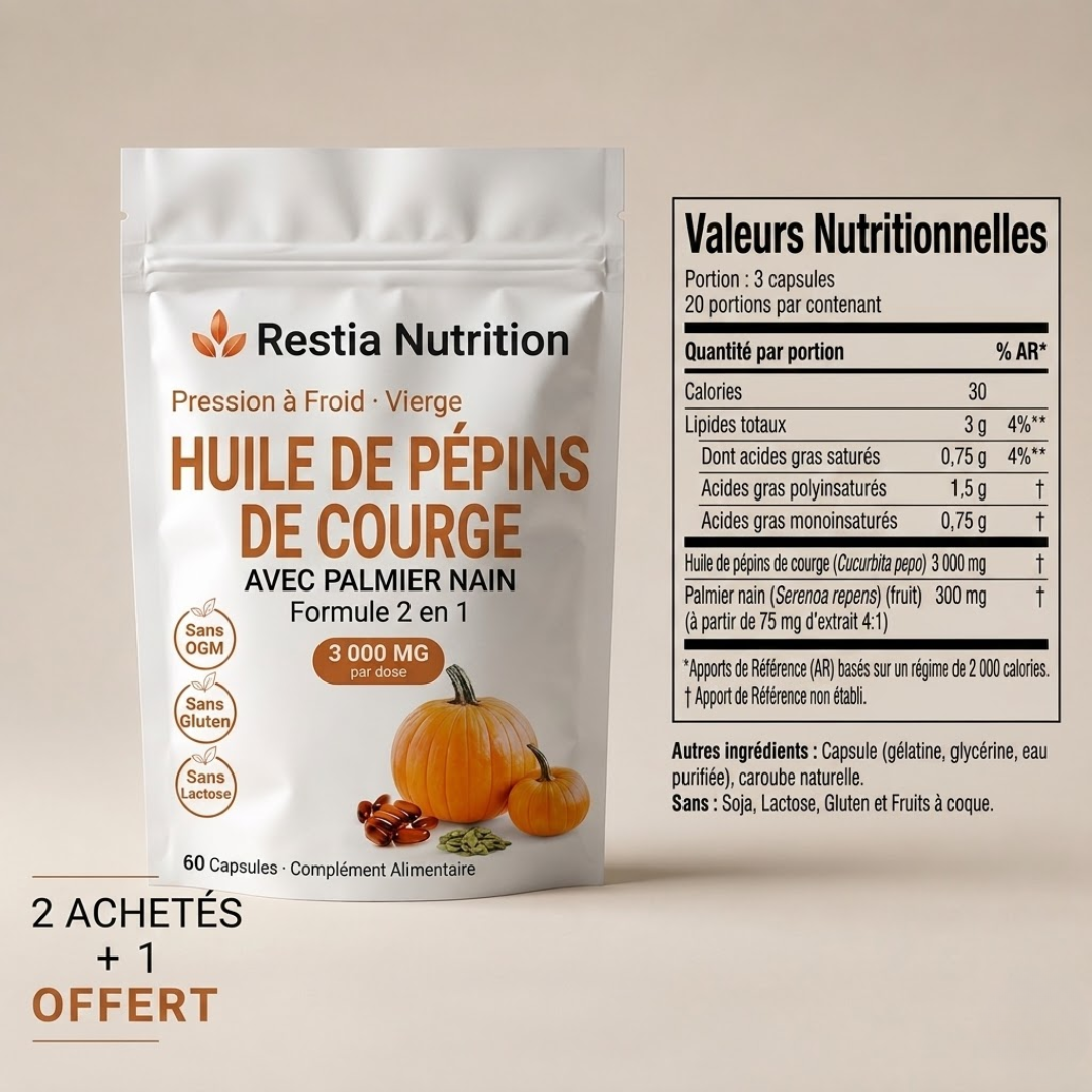 Capsules Premium d'Huile de Pépins de Courge
