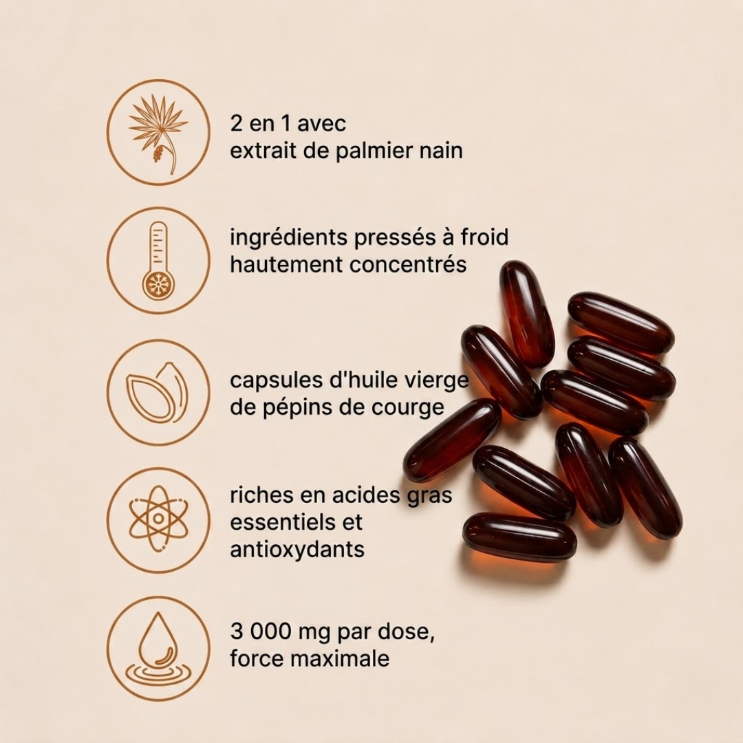 Capsules Premium d'Huile de Pépins de Courge